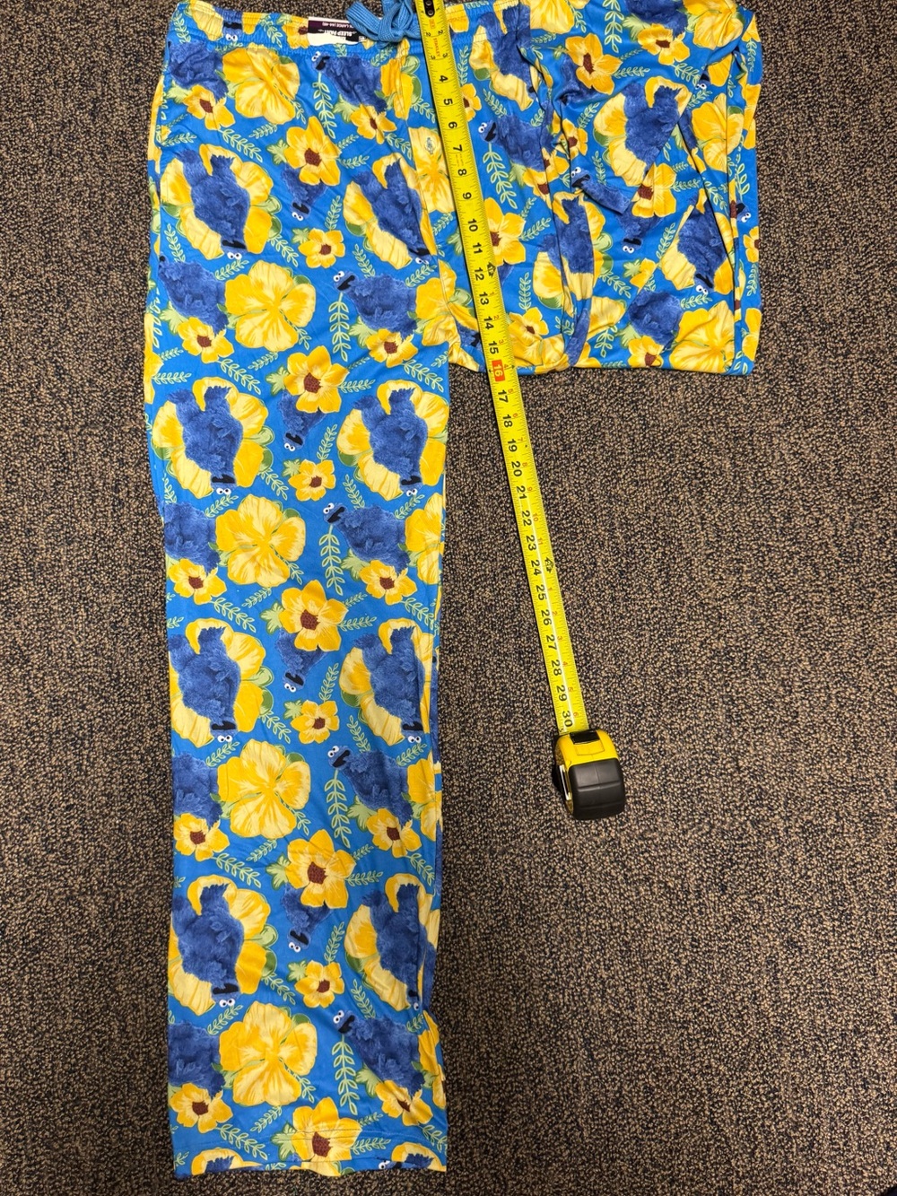 Sesame Street Blue and Yellow Floral Sleep Pants - Picture 6 of 7